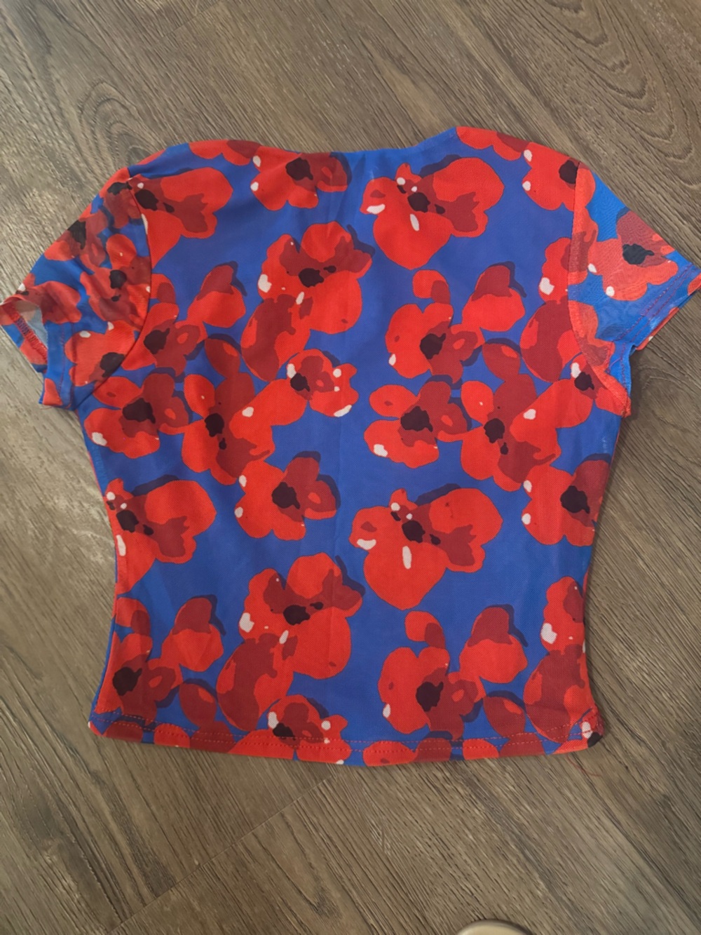 Princess Polly Blue and Red Floral Top - Picture 3 of 6
